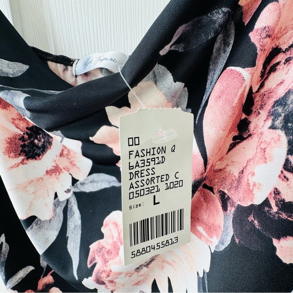 NWT Blue Jasmine Floral Black and Pink Dress - Picture 7 of 8